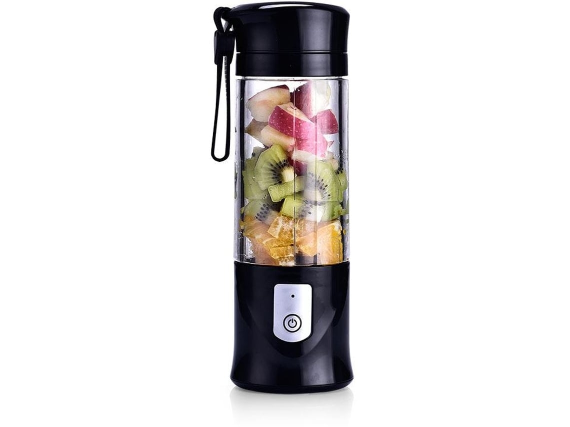 Batidoras Portátiles De Tamaño Personal Para Smoothies Y Batidos Exprimidor De Frutas De Viaje Usb Con 6 Cuchillas Gusshious Negro