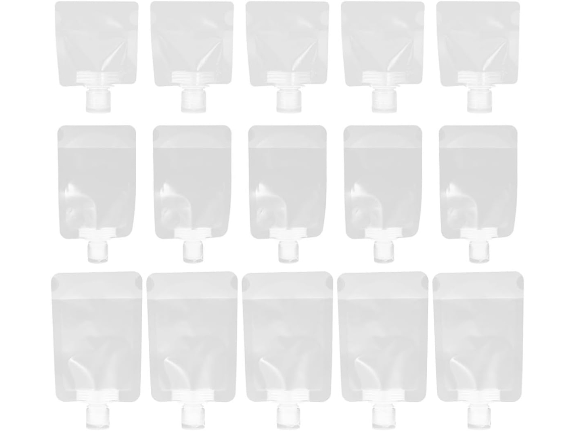Paquete De 24 Bolsas Recargables Para Champú Y Loción Corporal Ciieeo, Forma Cuadrada, De Pet.
