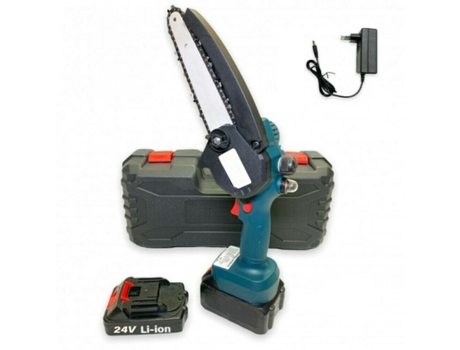 Mini Motosierra Eléctrica Doble Batería 24V 2Ah 6 Art. 7321 TRADE SHOP TRAESIO