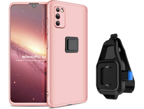 Funda Samsung A41 Slim Armor 360º con Soporte para la Cintura Rosa