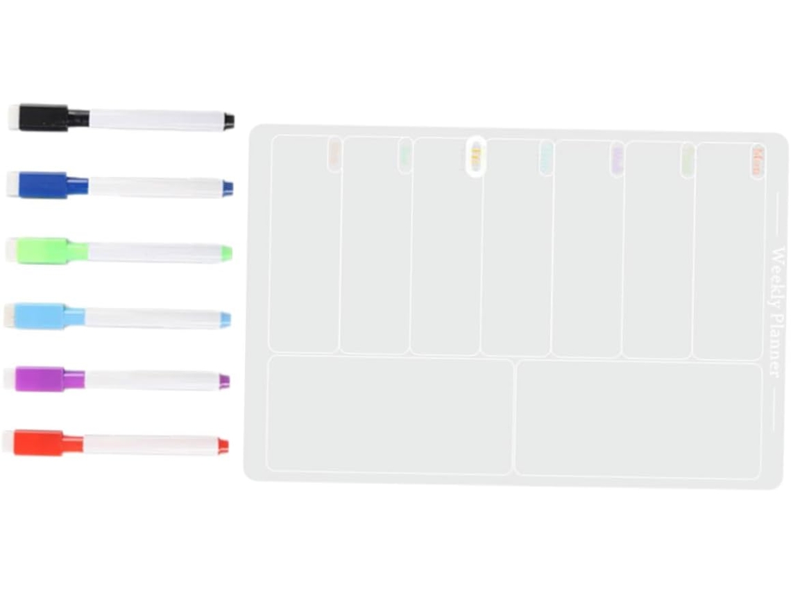 Juego De Calendario Magnético Borrable De Acrílico Para Refrigerador