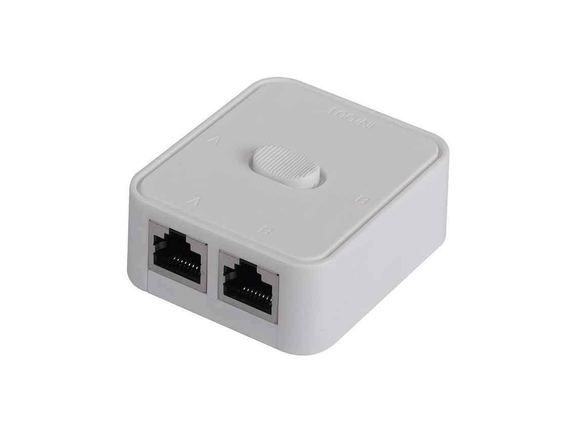 Conmutador De Red Rj45 De 2 Puertos Con Selector De Teclas, 100 M, Salidas 2 En 1 O 1 En 2, Aislamiento Físico, Plug And Play.