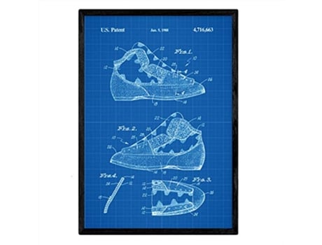 Póster NACNIC con Patente de Pies de Gato Escalada. con Diseño de Patente Antigua