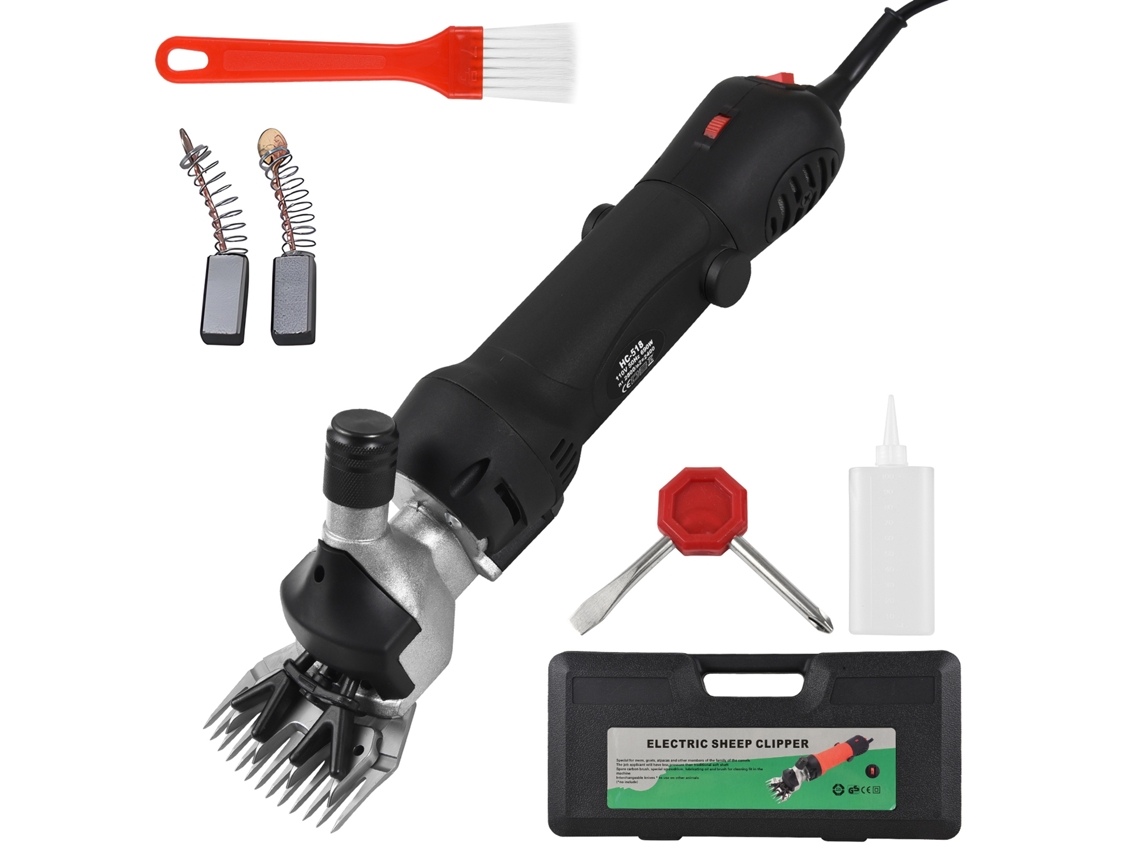 Esquiladora eléctrica profesional para ovejas de 690 W con 6 velocidades y kit de aseo.