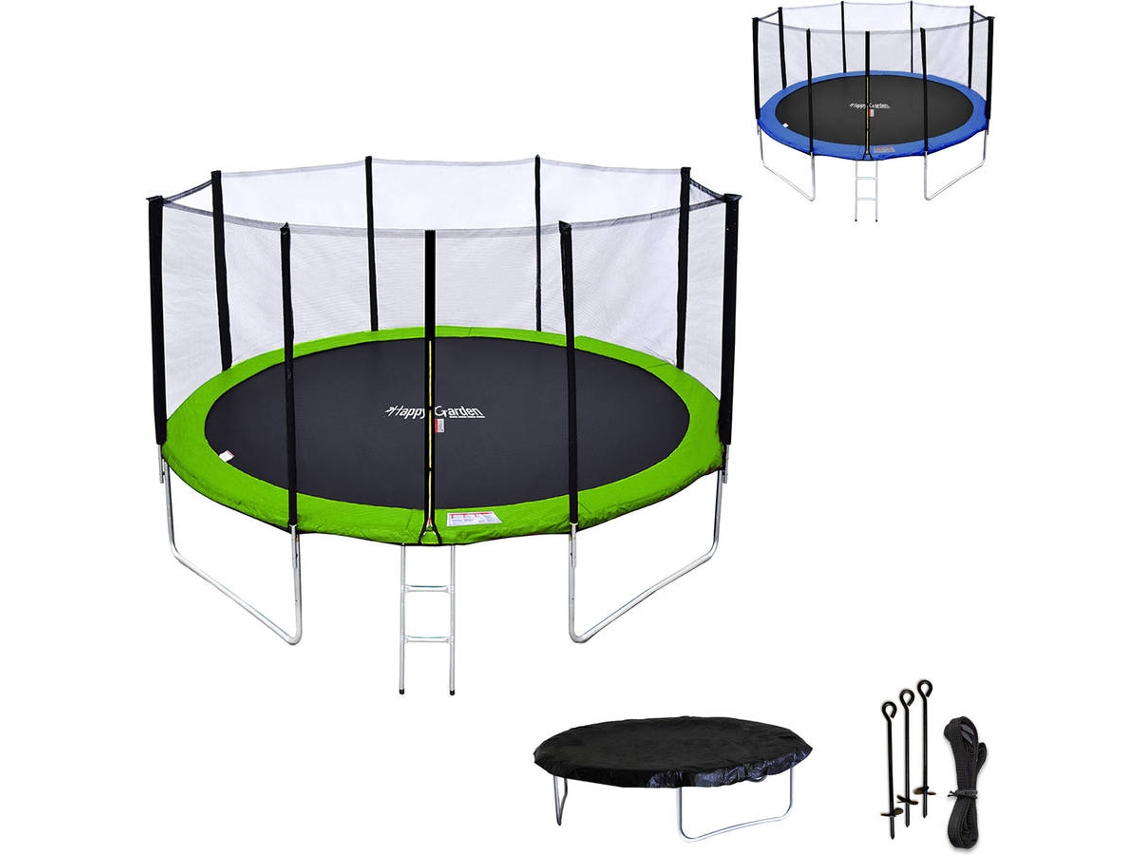 Cama Elástica HAPPY GARDEN Melbourne Azul y Verde (430x80x260 cm)