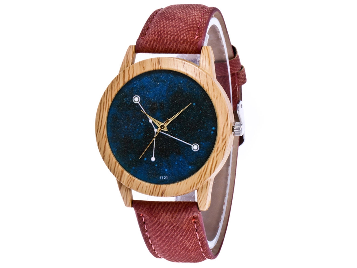 Reloj De Pulsera Sencillo Y Elegante Para Mujer, De Piel Sintética Con Movimiento De Cuarzo (verde Y Amarillo).