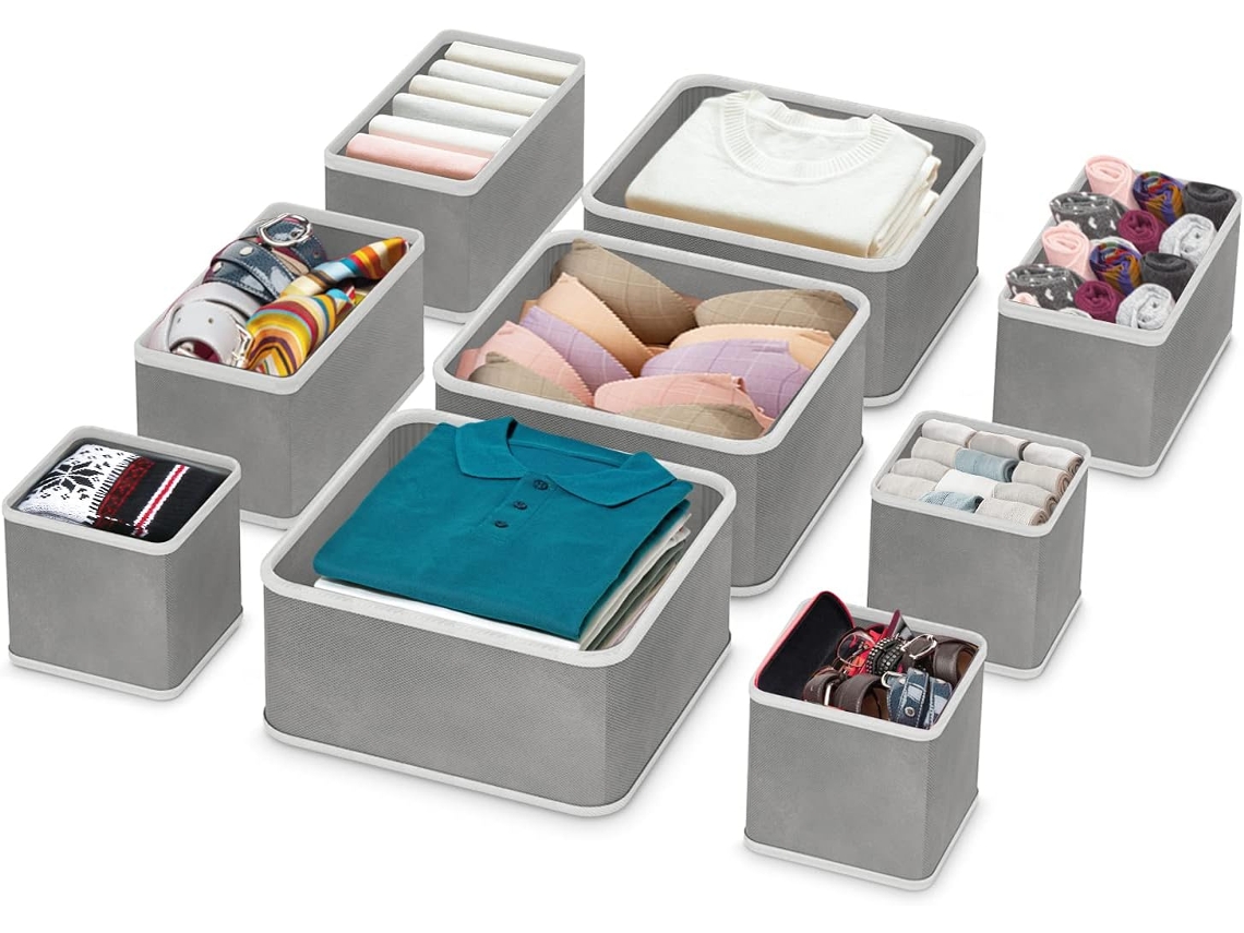 Cajas Organizadoras Gris Tela Gris (30x30x15cm) Kofihety