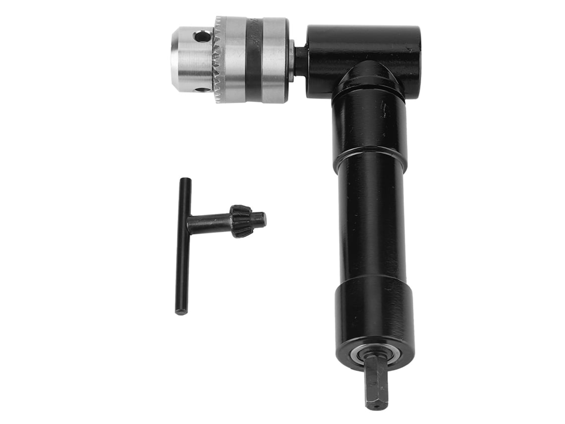 Adaptador de taladro de ángulo recto de 90 grados con portabrocas extensible
