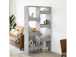Biombo plegable | Separador de ambientes 100x33x175 cm, color gris cemento, derivado de la madera.