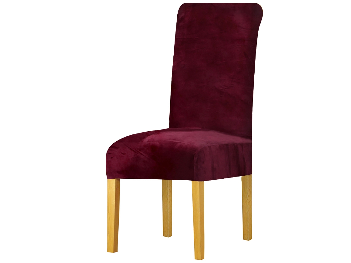 Funda de terciopelo para silla de comedor, color rojo Siurn, 1 pieza