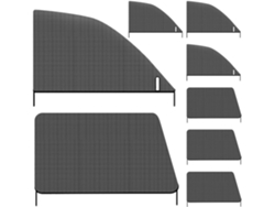 Parasoles Y Protectores Interiores De Malla Negra, 4 Pares, Con Protección Uv Para Ventanas De Coche.