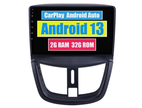 Autoradio Multimedia ROVERONE para Peugeot 207 2006 - 2015 CarPlay Android Coche Radio Bluetooth Navegación