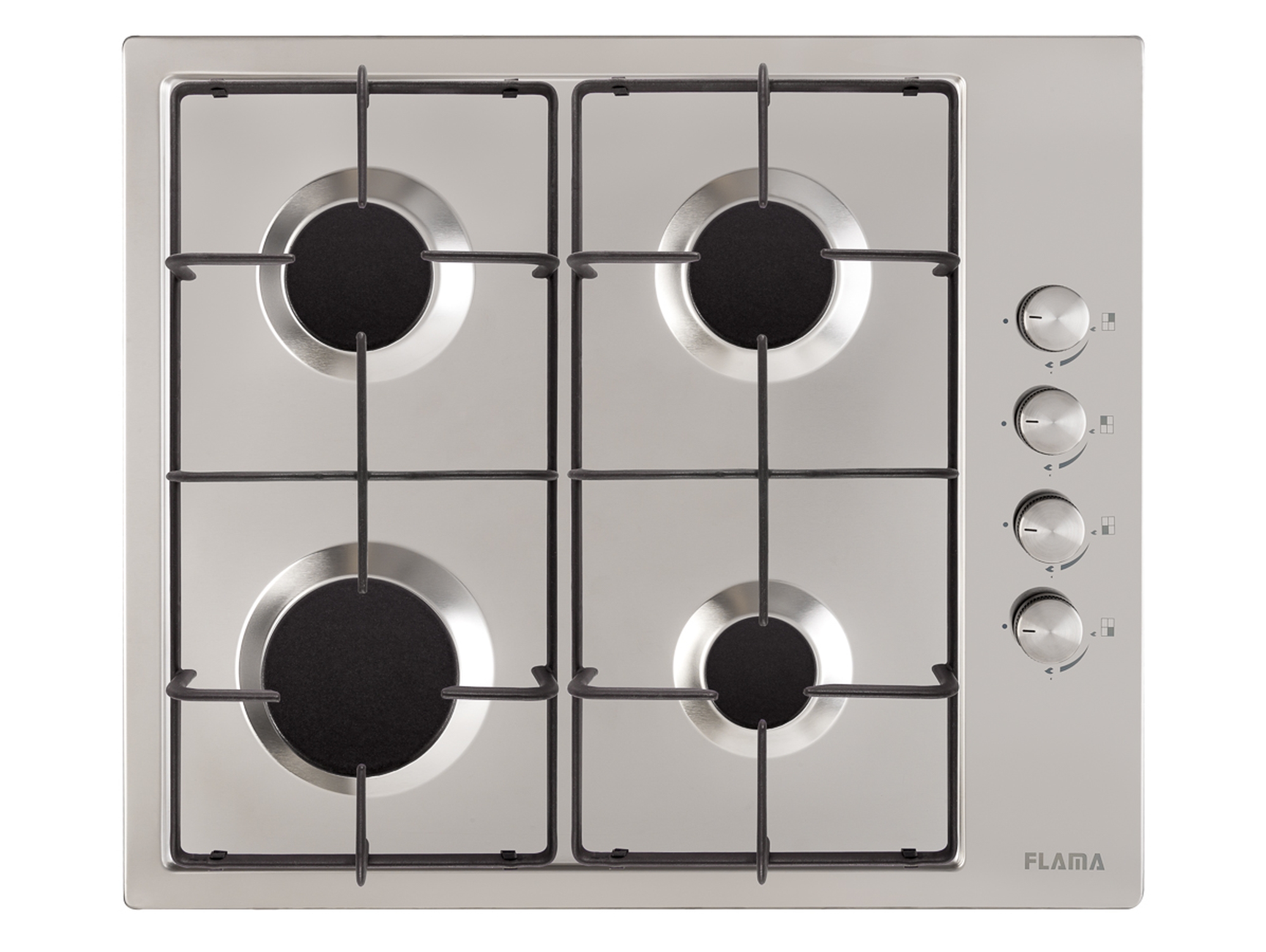 Placa de Gas FLAMA 9005FL (Gas Natural - 58 cm - Inox)