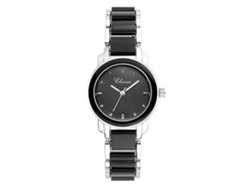 Reloj De Pulsera Para Mujer De Cerámica Y Acero Inoxidable Con Diamantes De Imitación, Estilo Moderno.