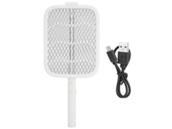 Matamosquitos eléctrico plegable con recarga USB, color blanco