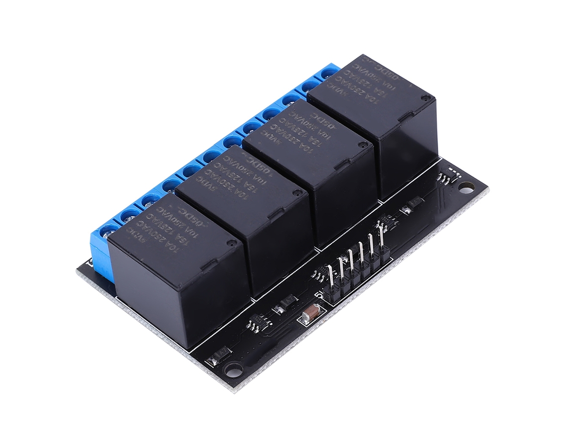 Módulo De Relé Autobloqueio 4 Canais Controle Baixo Nível 5v Botão Mcu