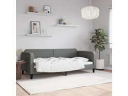 Sofá Cama Sin Colchón Tela Gris Oscuro 90x200 Cm