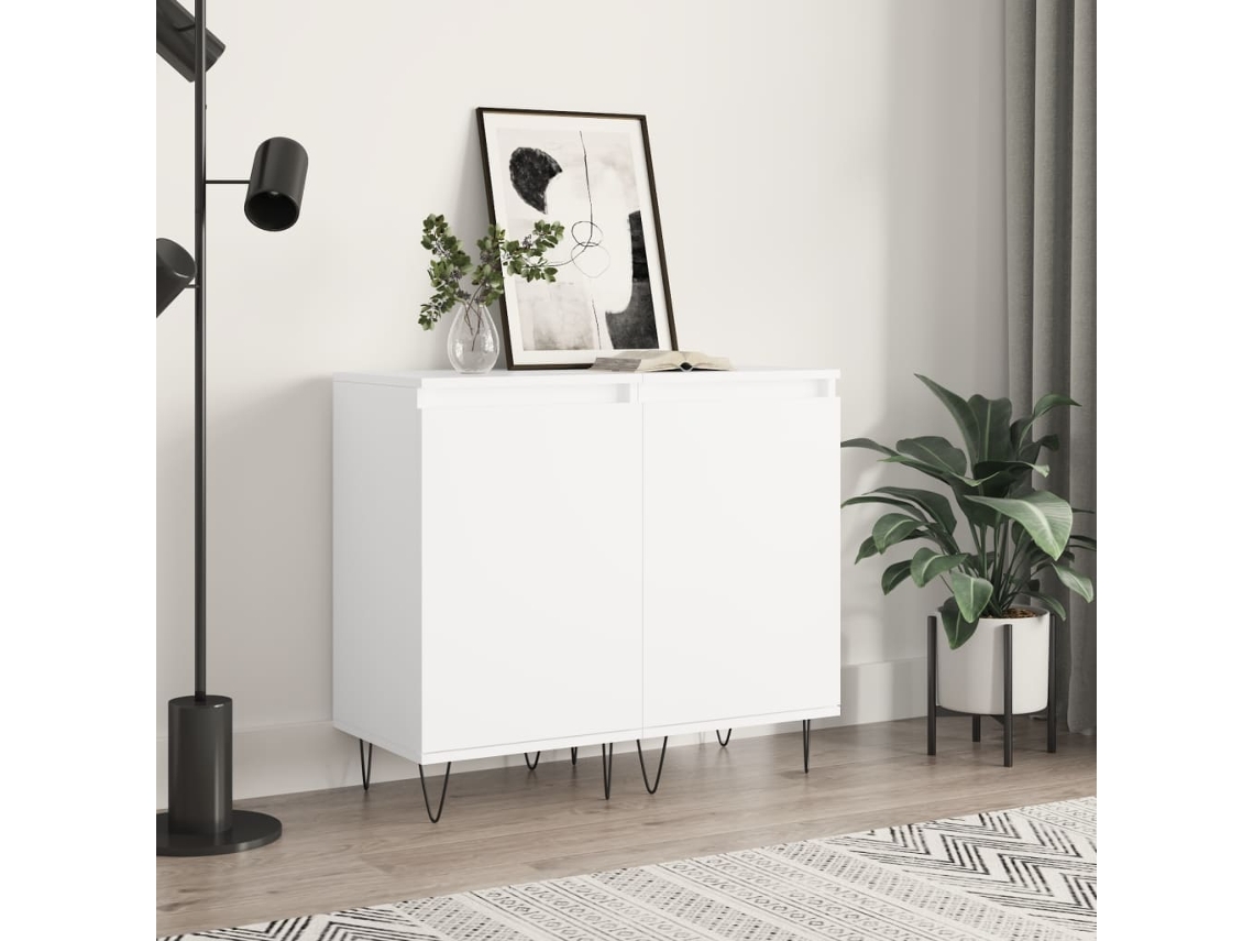 Lovely Home Aparador 2 Pzs 40X35X70 Cm Derivados de Madera Blanco