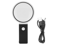 Lupa Plegable Portátil Th-7018-c Con Luz Led, Aumento De 3,5x A 25x Para Lectura Y Detalles.