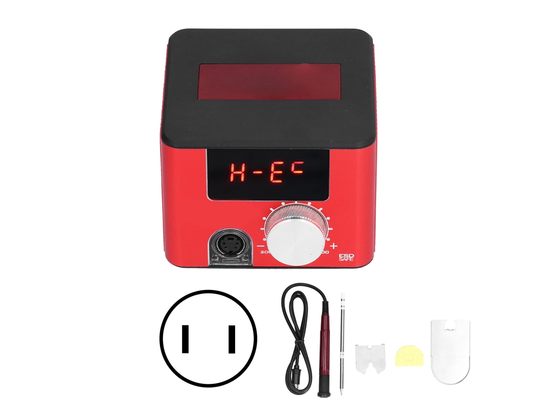 Estación de soldadura con soldador de temperatura ajustable, pantalla digital, herramienta de soldadura para bricolaje.