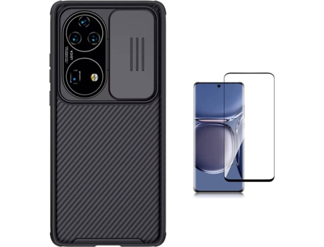 Kit Carcasa + Protector de Pantalla Huawei P50 Pro Nillkin Camshield Negro