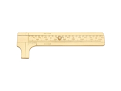 Calibrador De Latón Con Dos Escalas, Medidor De Precisión Portátil De 0-80 Mm Con Tolerancia De 0,1 Mm, Herramienta De Regla.