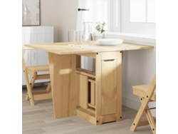 Mesa De Comedor | Mesa De Cena Plegable Mariposa Corona Madera Pino Marrón
