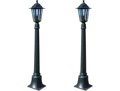 vidaXL Farolas de jardín Preston 2 piezas 105 cm