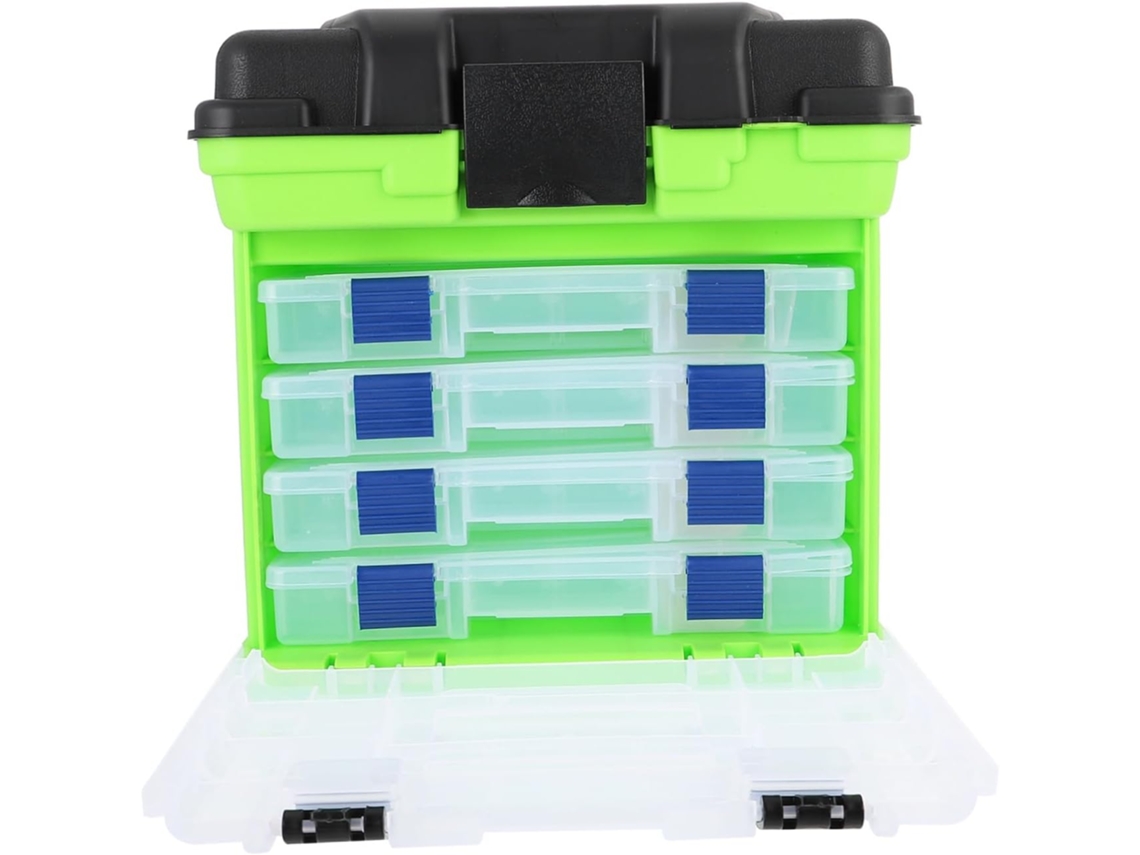 Caja De Aparejos De Pesca Multifuncional De Gran Tamaño Con 4 Niveles.