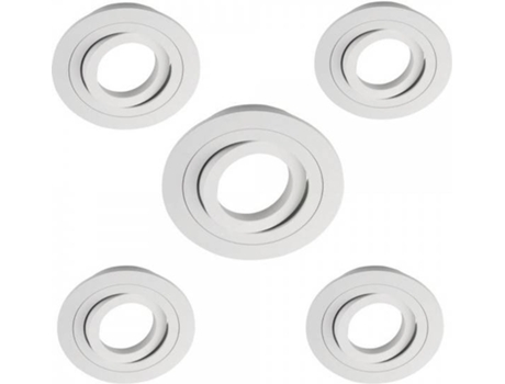 Wonderlamp Classic Foco empotrable redondo aluminio de techo blanco gu10 50w