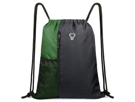 Mochila con cordón, bolsa de gimnasio deportiva para mujeres, hombres, niños, tamaño grande con cremallera y bolsillos de malla para botella de agu...