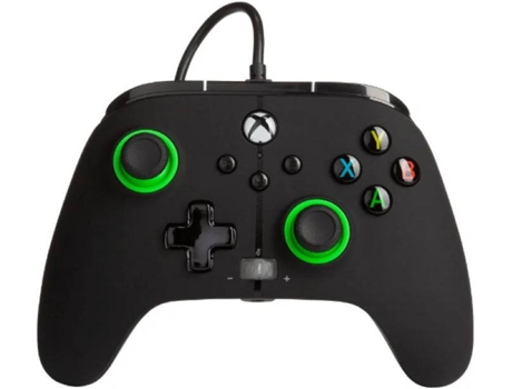 Mando con Cable POWERA Hint Green (Xbox Series S/X - Negro)