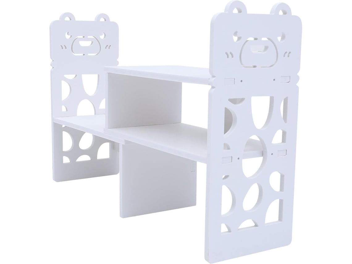 Estantería De Escritorio De Pvc Blanco Para Organizar Libros Y Guardar Objetos En La Oficina.