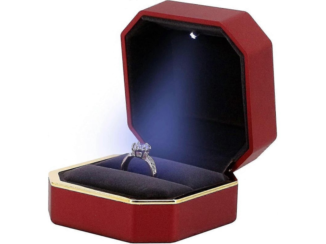 Anillo De Luz Led Para Regalo De Joyería De Compromiso, Estilo De Lujo