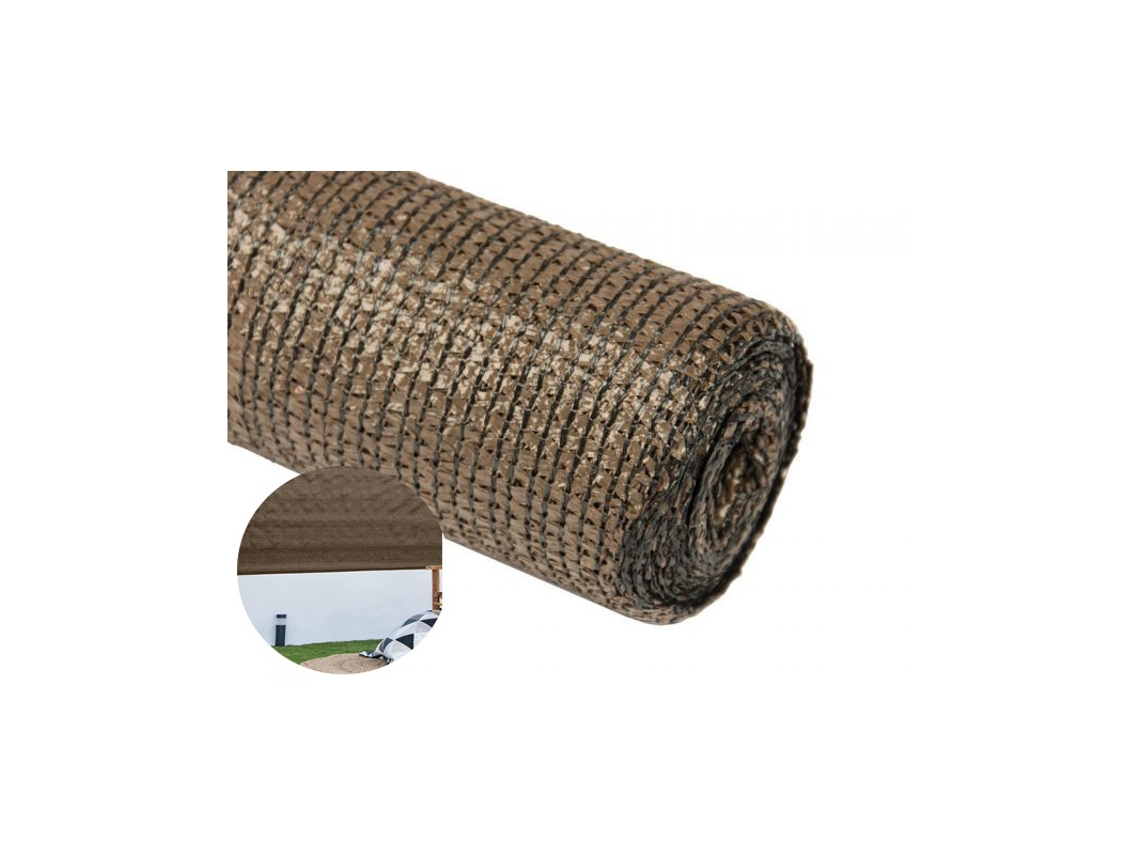 Malla De Sombreo 2x50 M | Ocultación Y Privacidad Para Su Terraza O Jardín | Malla Ocultación Marrón 120 G/m2 | Ocultación 95 Suinga