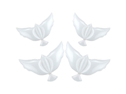 4 Globos Blancos Con Forma De Paloma De La Paz Para Ceremonias Conmemorativas O Fiestas, 105x42cm