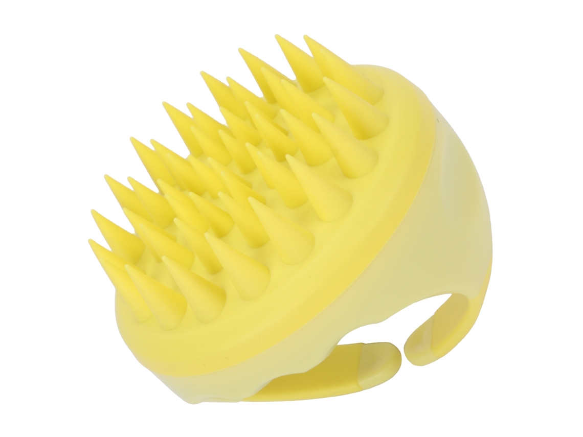 Cepillo De Champú Ergonómico De Silicona Para Masajear Y Exfoliar El Cuero Cabelludo Amarillo Para Hombres Y Mujeres