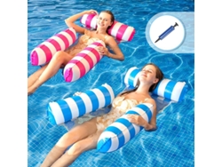 Hamacas Flotantes Inflables Para Piscina - 2 Unidades - Ideales Para Adultos Y Actividades Acuáticas.