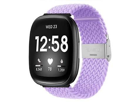 Correa Solo loop para Fitbit by Google Versa 2 Morado
