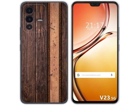 Carcasa para Vivo V23 5G TUMUNDOSMARTPHONE Dibujos Madera 05 Multicolor