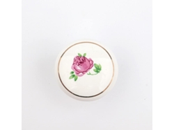 Monedero De Cerámica Con Asas Y Pomos Con Estampado Floral De Dibujos Animados.