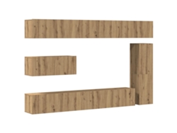 Conjunto de mueble de TV de pared de 7 piezas MAISON EXCLUSIVE