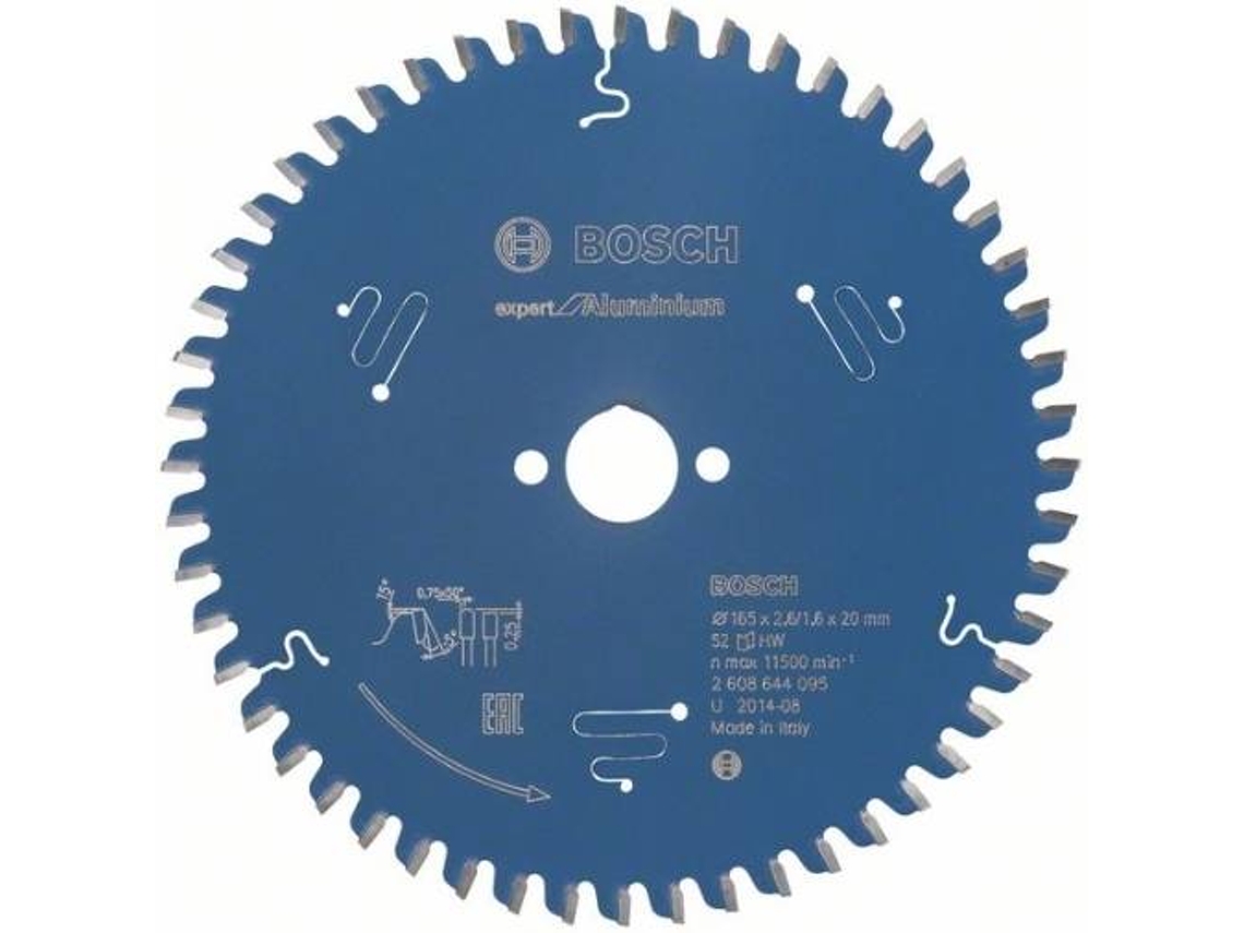 Disco de Sierra Circular BOSCH Expert para Aluminio 165x20x2.6 mm - 52