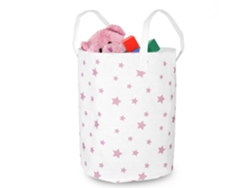 Cesta para juguetes Nukido en color blanco con estrellas: organiza con estilo
