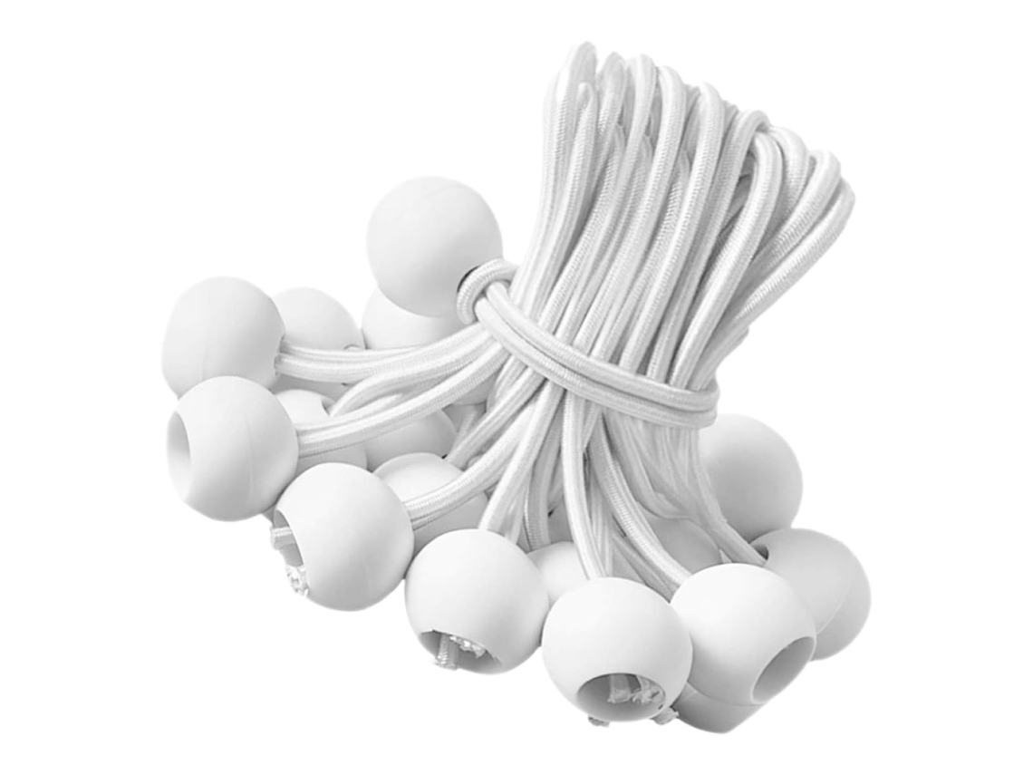50 150 Herramientas De Tensión Elástica Blancas Con Bola De Látex Mm Para Cuerdas