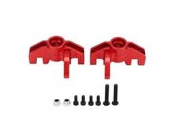 piezas de copas de dirección profesionales de aluminio para coches RC Losi Hammer Rey U4 Rock Racer 1/10 - Rojo