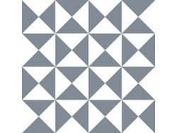 Pegatinas de azulejos 15 X 15 cm - Triángulos gris y blanco