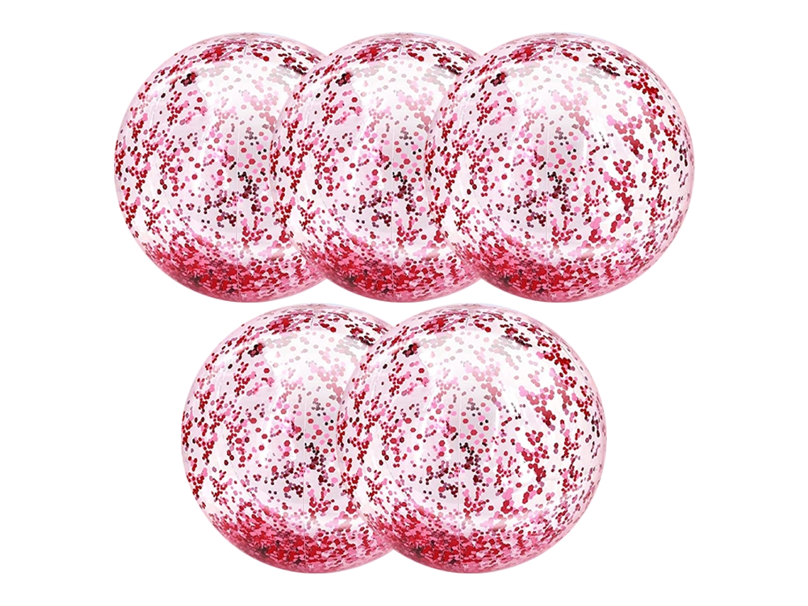 Pelotas de playa gigantes, juguetes de piscina, pelotas gigantes con confeti brillante, pelota inflable transparente para piscina, playa, fiesta de verano