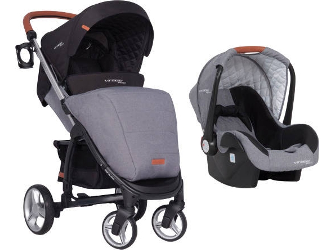 Carrito de Bebé Individual EASYGO Virage Ecco + Starter 0+ Isofix Ready Antracita
