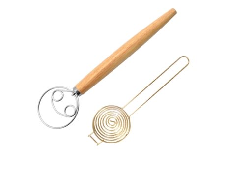 Separador de huevos Mezclador de masa de pan de acero inoxidable Batidor manual dorado ZMDECQNA